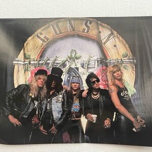 Guns N' Roses Vintage Rock Band Pinup - Black & Multicolor